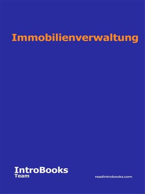 cover image of Immobilienverwaltung